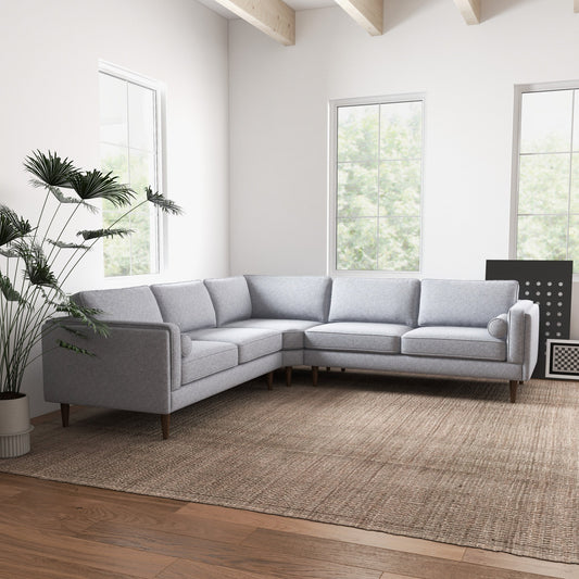 Symmetrical Corner Sofa - Light Grey