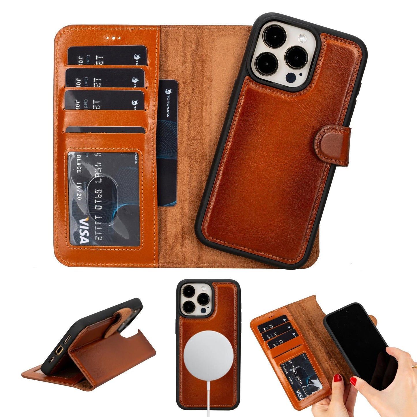 Casper Leather iPhone 15 Series Wallet Case-19