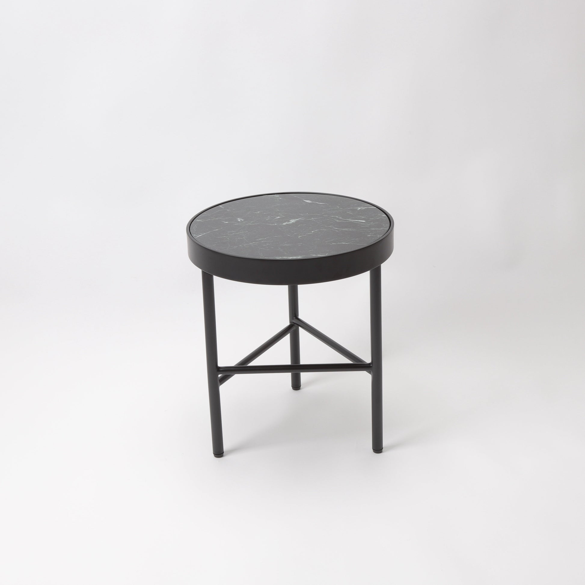 Kali Side Table - Dark Green Marble Top-0