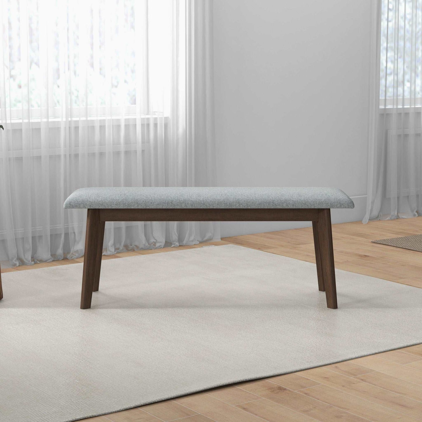 Small Dining Bench - Light Grey