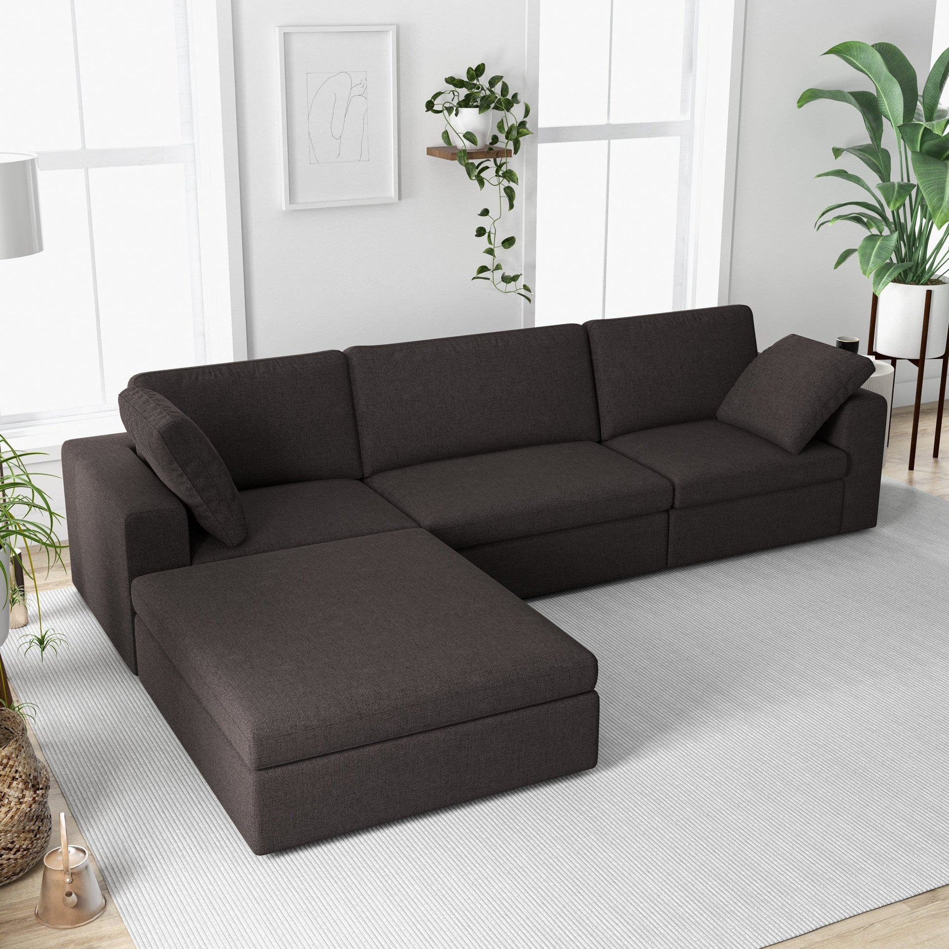 Modular Sectional Sofa - Dark Grey