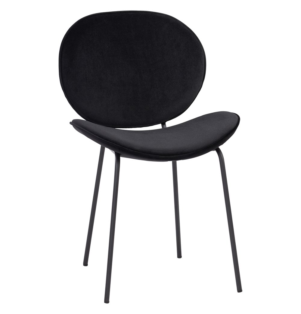 Ormer Dining Chair - Black Velvet-0