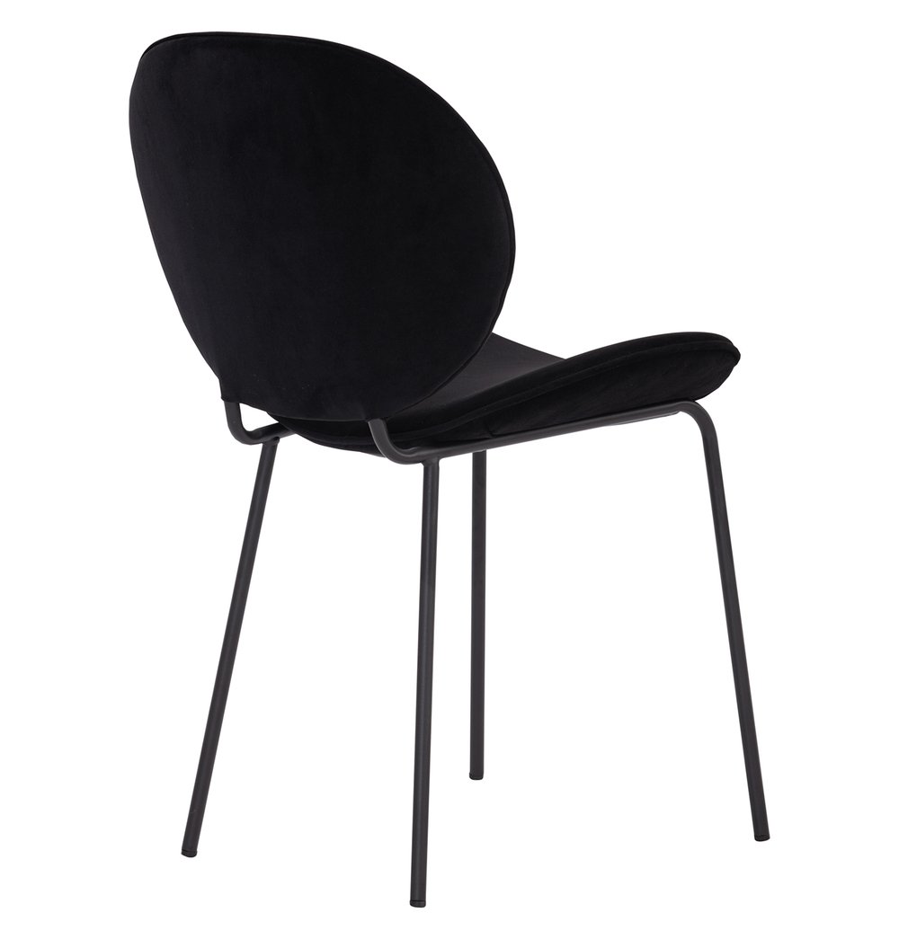 Ormer Dining Chair - Black Velvet-3