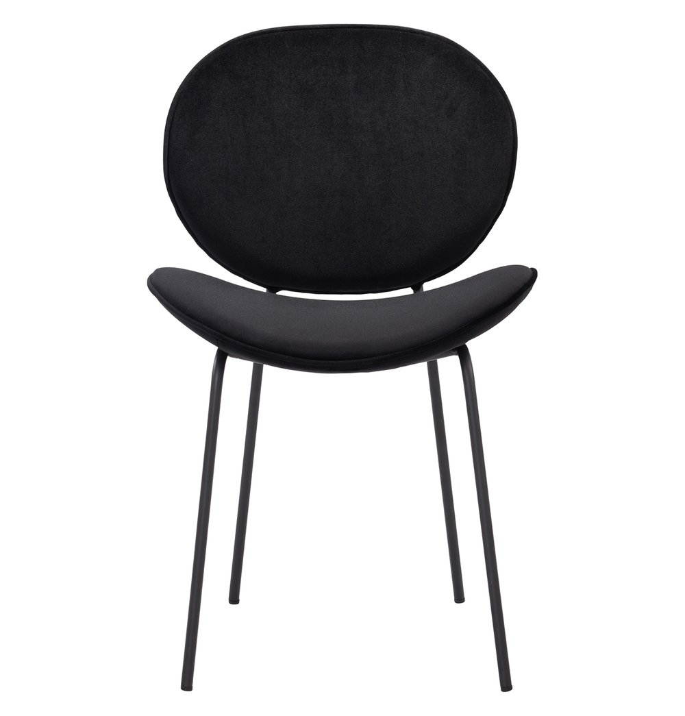 Ormer Dining Chair - Black Velvet-1