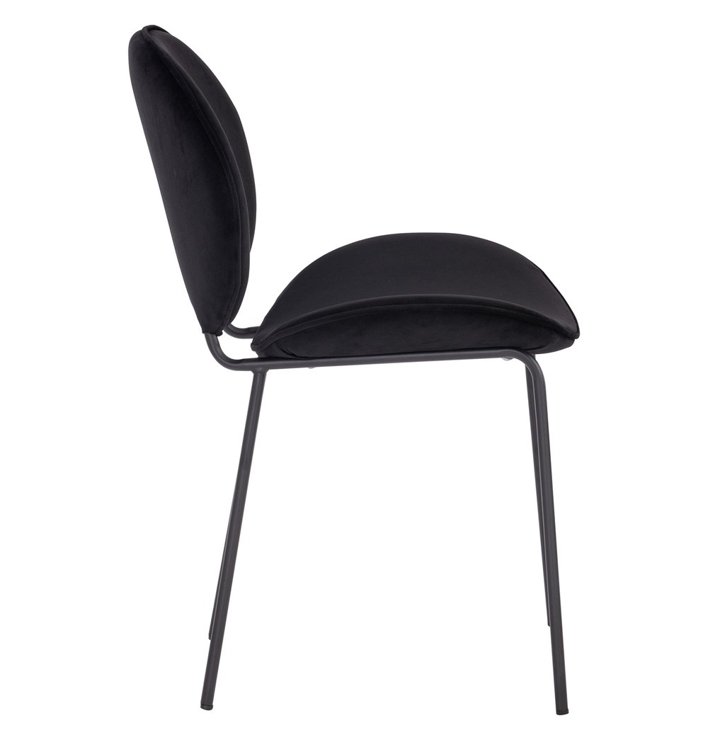 Ormer Dining Chair - Black Velvet-2