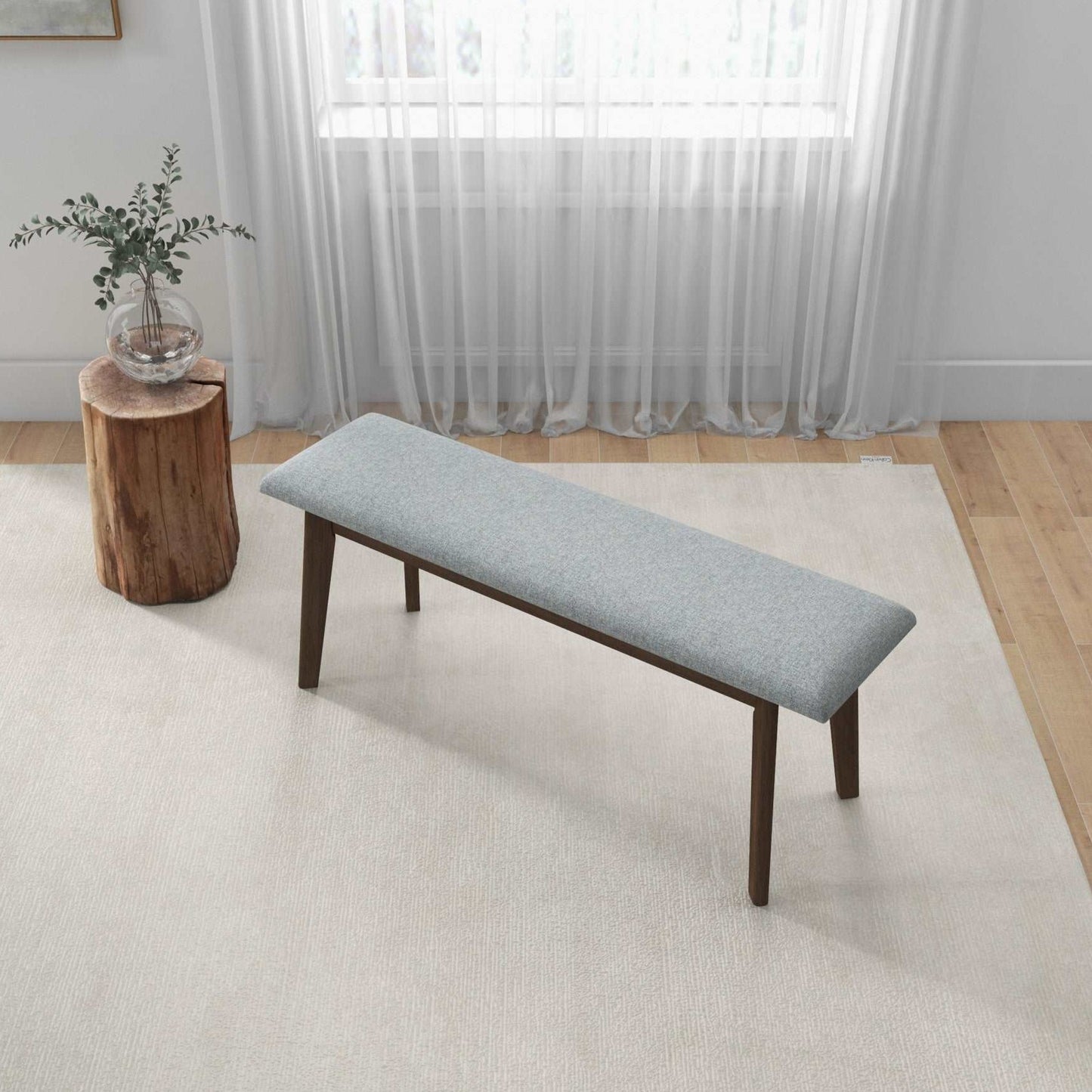 Small Dining Bench - Light Grey