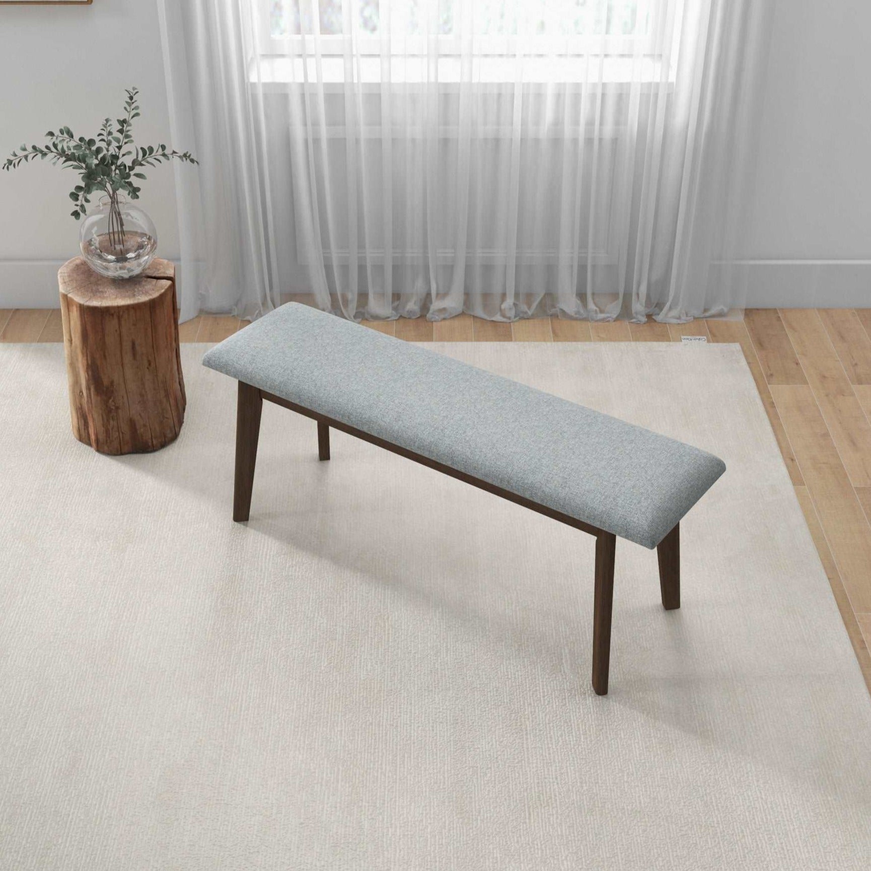 Large Dining Bench - Light Grey