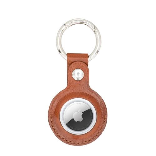 Saratoga Leather AirTag Holder - Tan