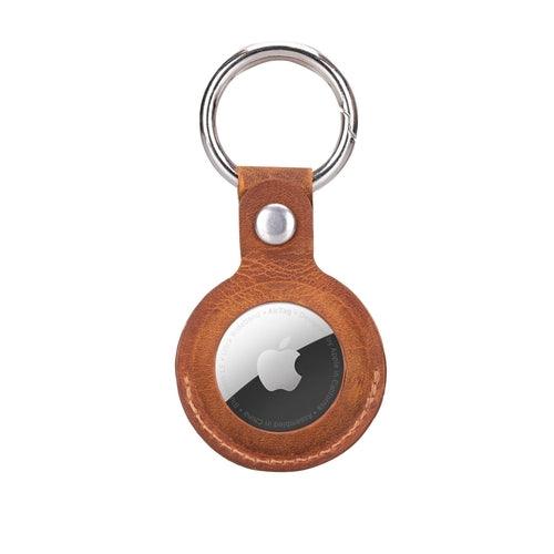 Saratoga Leather AirTag Holder - Antic Tan