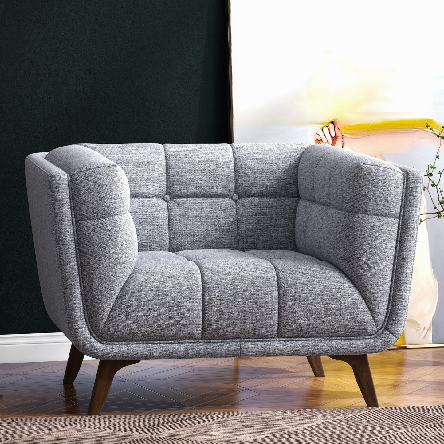 Kaleb Lounge Chair | Light Gray