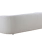 Curved 90.6" Boucle 3-Seat Sofa, White