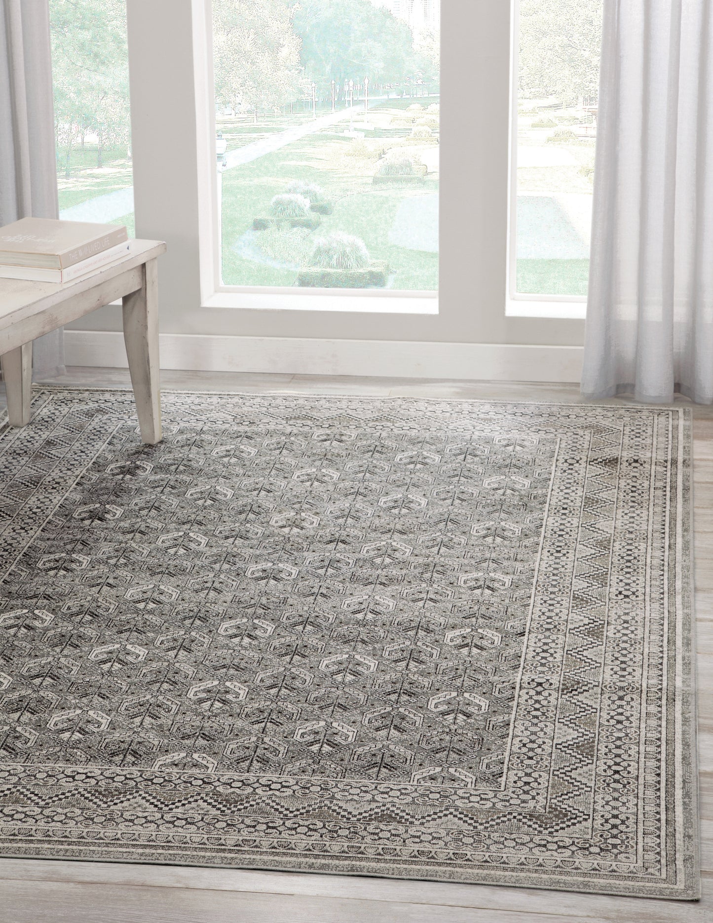 Galion Charcoal/Grey/Ivory Area Rug