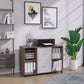 Mobile 2 Drawers Lateral Filing Cabinet, Walnut & Light Grey