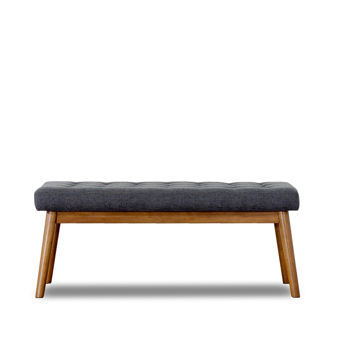 Devlin Fabric Bench | Dark Grey