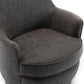 Richfield Wood Base Swivel Chair, Charcoal