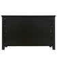 Contemporary Wooden 6 Drawer Wide Cabinet, Antique Black