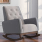 Devon Velvet Rocking Chair |  Grey