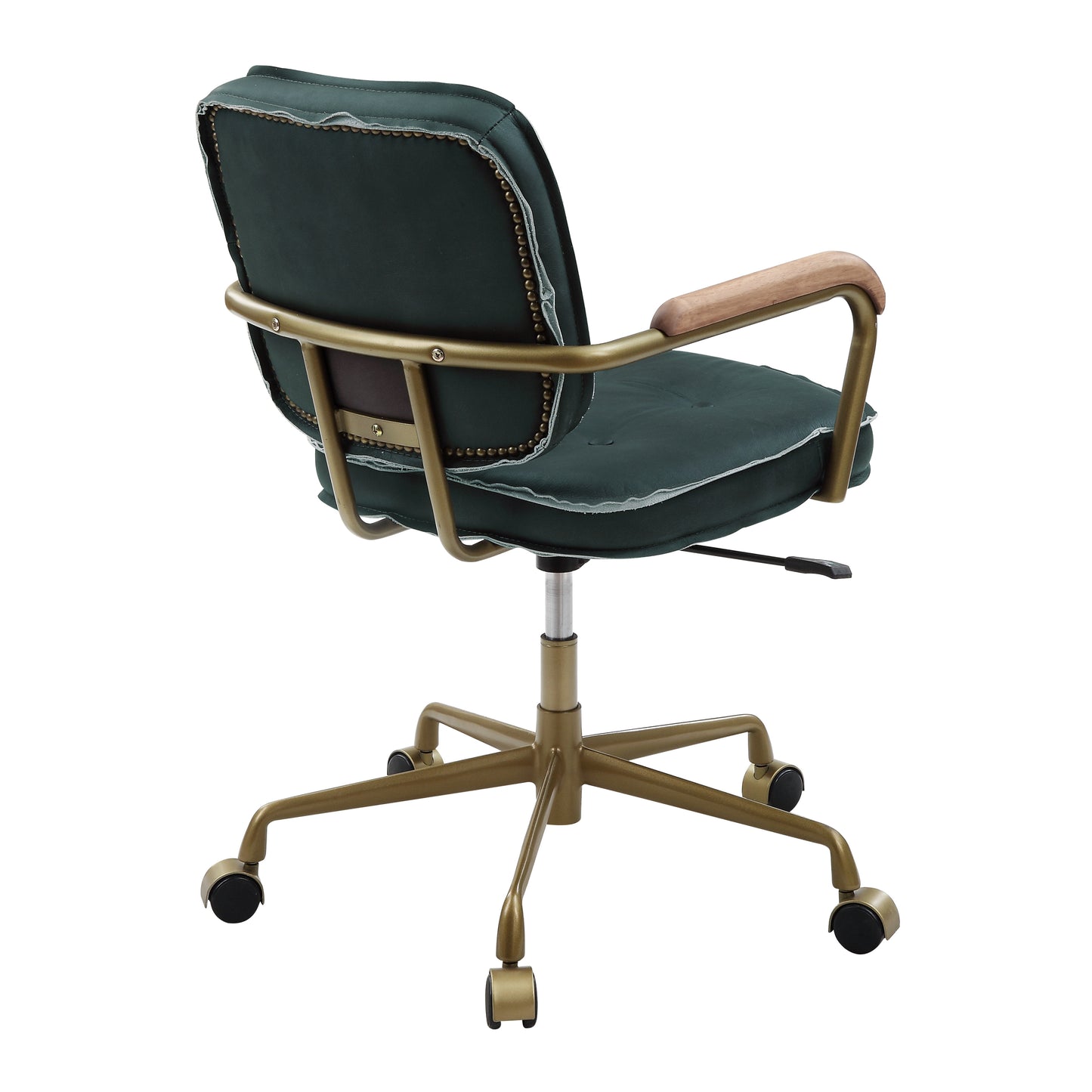 Siecross Leather Office Chair, Emerald Green