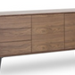 Modern Mid Century Sideboard Buffet Cabinet, Walnut