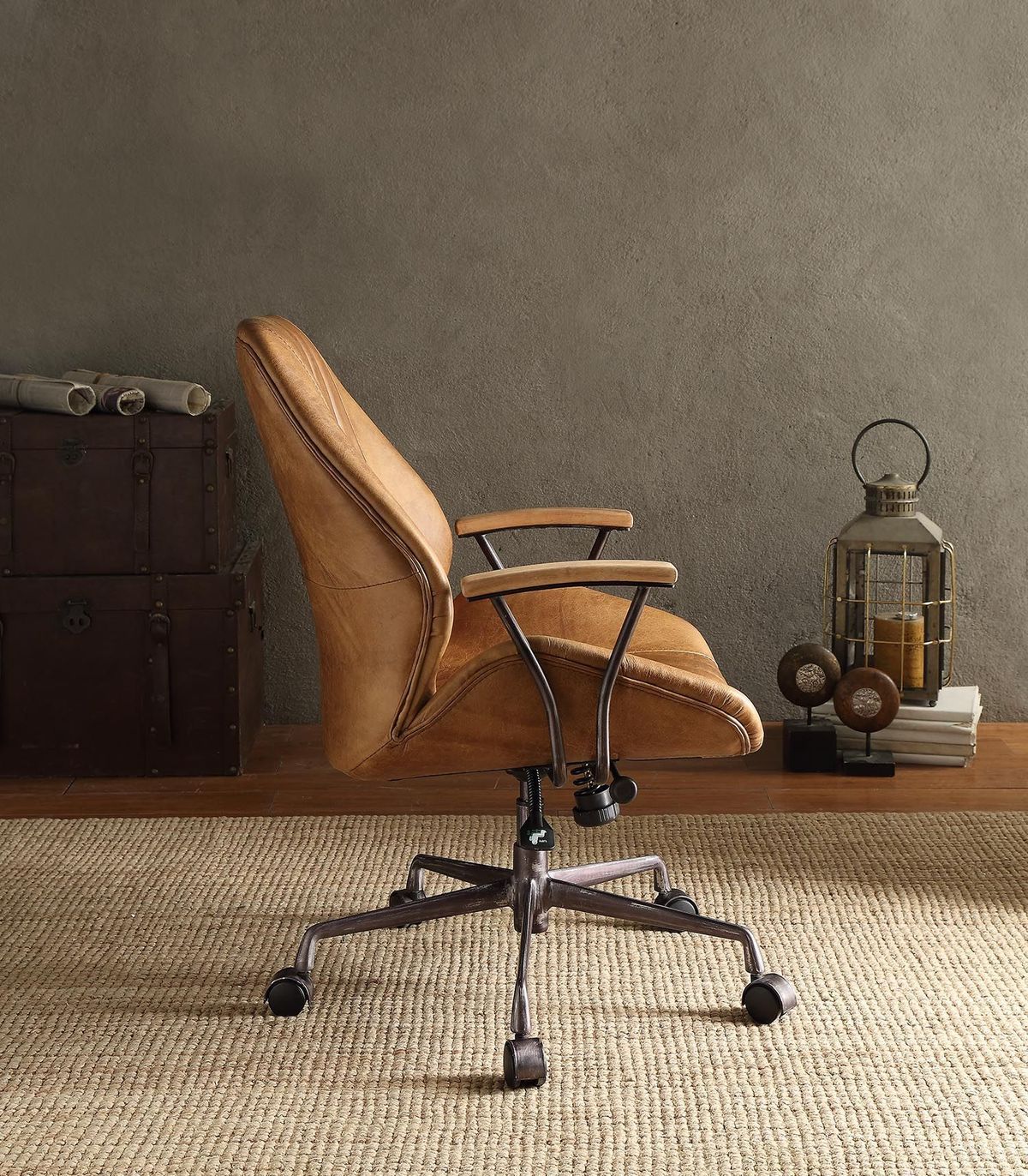 Hamilton Leather Office Chair, Coffee