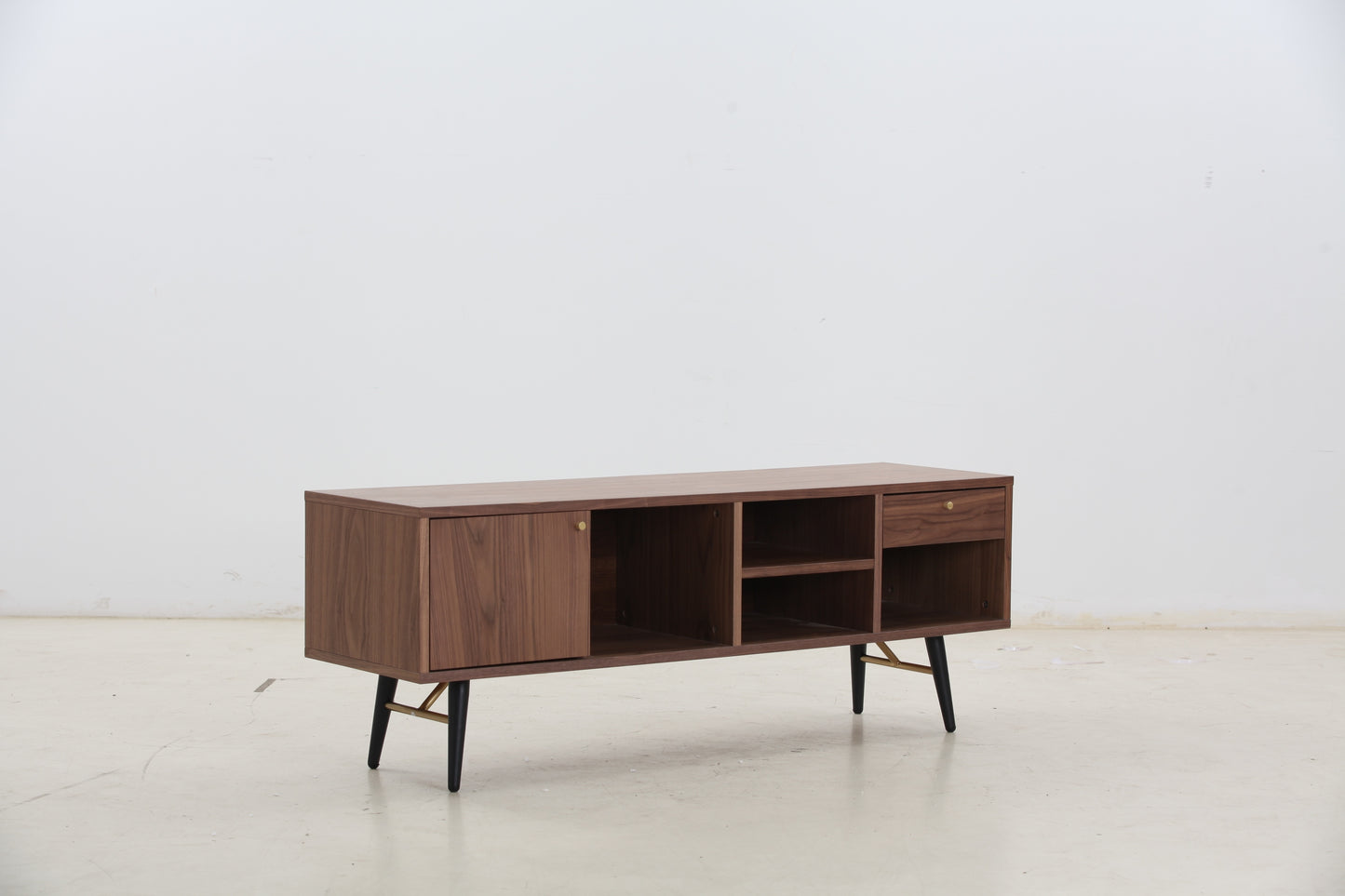 Low Profile 54" Media Console, Walnut