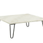 White Marble Coffee Table, White Marble & Black