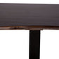 Live Edge 63" Solid Wood Dining Table, Dark Brown