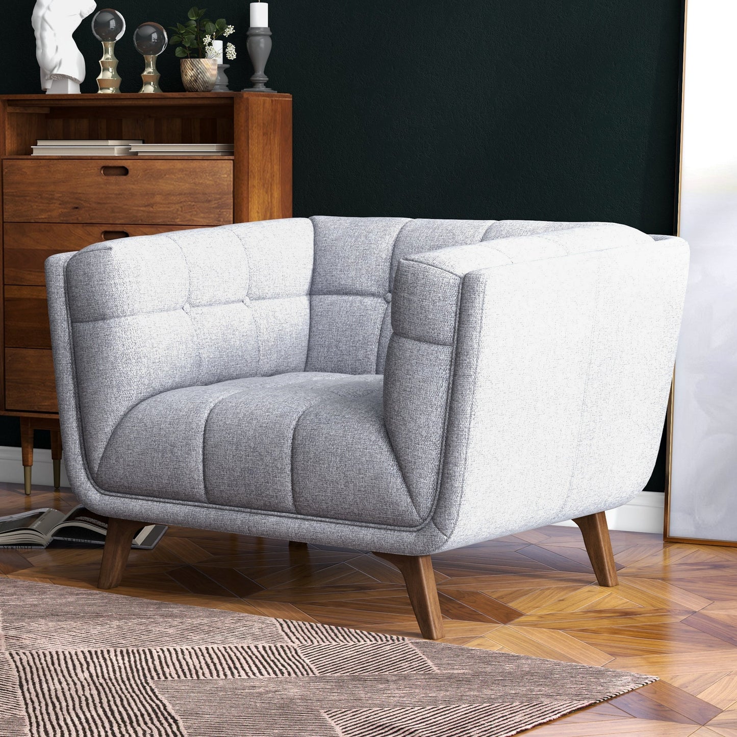 Kaleb Lounge Chair | Light Gray