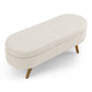 Oval Storage Bench with Wooden Legs