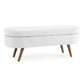 Oval Storage Bench with Wooden Legs