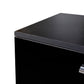 Modern 63" Media Console with 2 Storage Cabinets and Open Shelves, Black