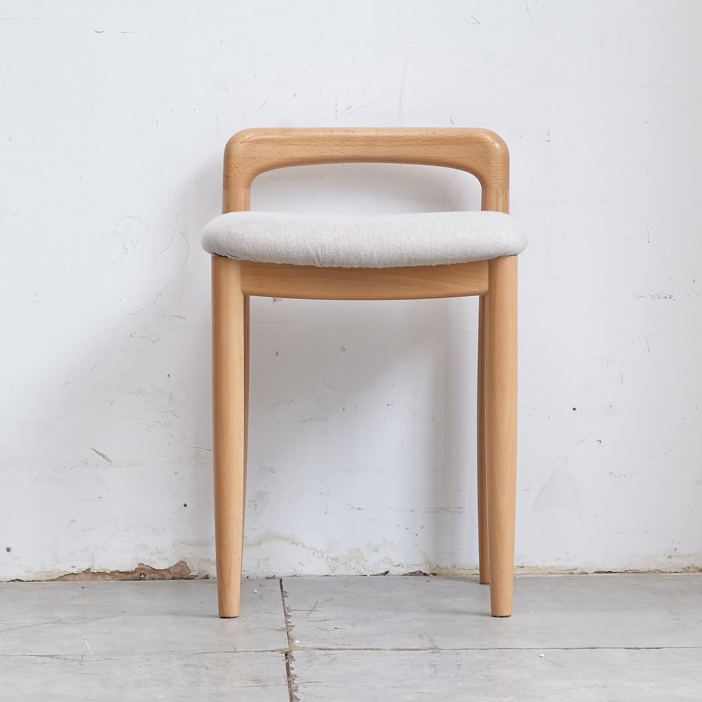 Natural Beech Wood Make-up Stool