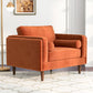 Fairfield Velvet Lounge Chair | Burnt Orange