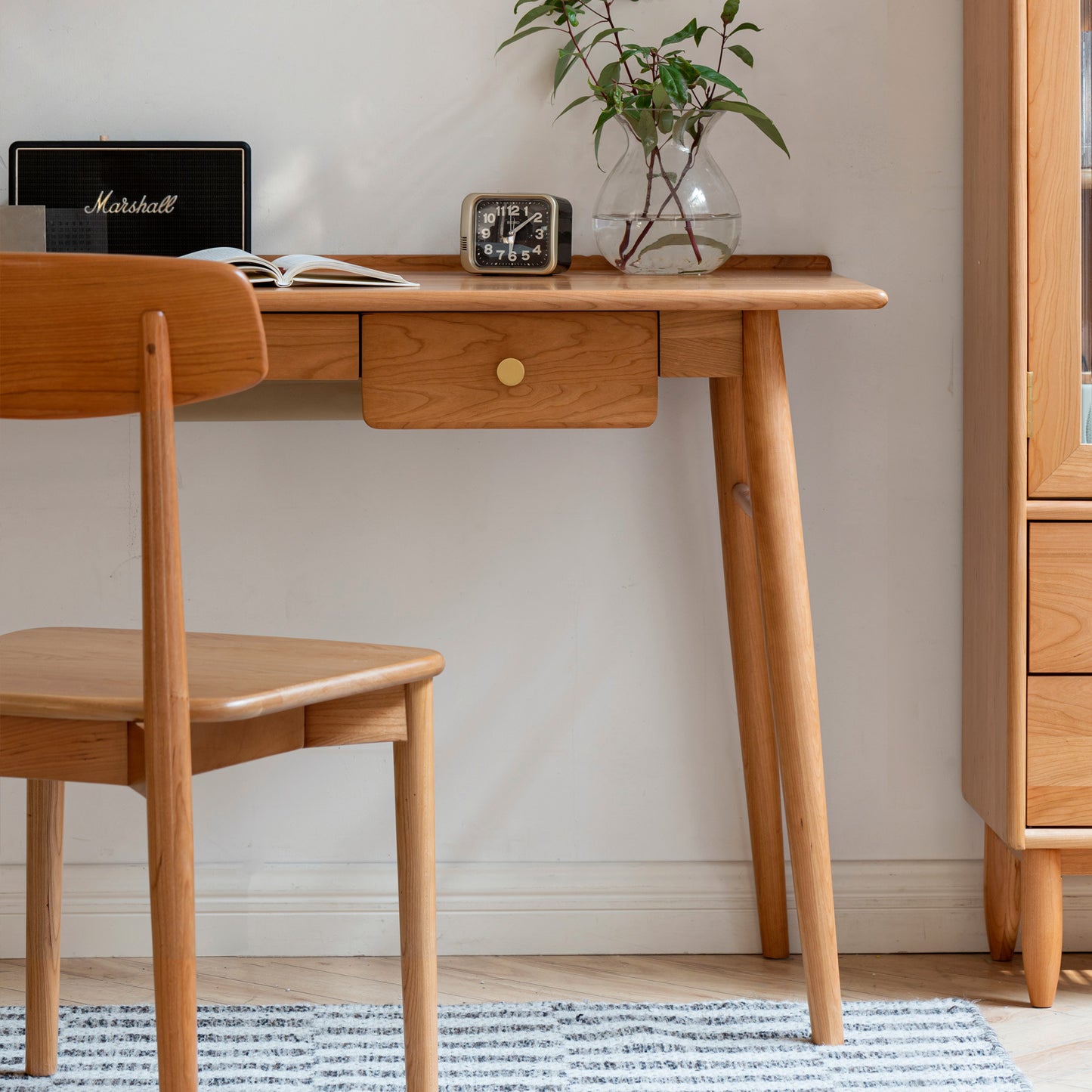 Cherry Wood Writing Desk with 2 Drawers