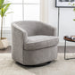 Comfy Round 360 Degree Swivel Barrel Chair, Grey