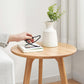 Solid Oak Small Round End Table, Light Oak