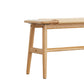 Natural Oak Wood Woven Design Bench, Light Oak