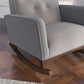 Devon Velvet Rocking Chair |  Grey