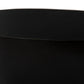 Contemporary Round Wood Coffee Table, Black