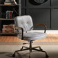 Siecross Leather Office Chair, Vintage White