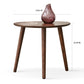 Solid Oak Pebble Shaped Coffee Nesting Table (25.6"), Dark Oak