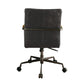 Harith Top Grain Leather Office Chair | Antique Slate