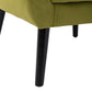 Soft Velvet Accent Chair With Black Legs, Green