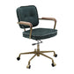 Siecross Leather Office Chair, Emerald Green