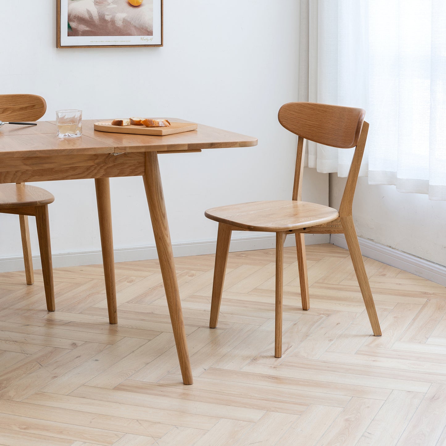 Simple Wooden Dining Chair, Oak