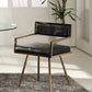 Modrest Rosario Modern Black & Rosegold Dining Chair