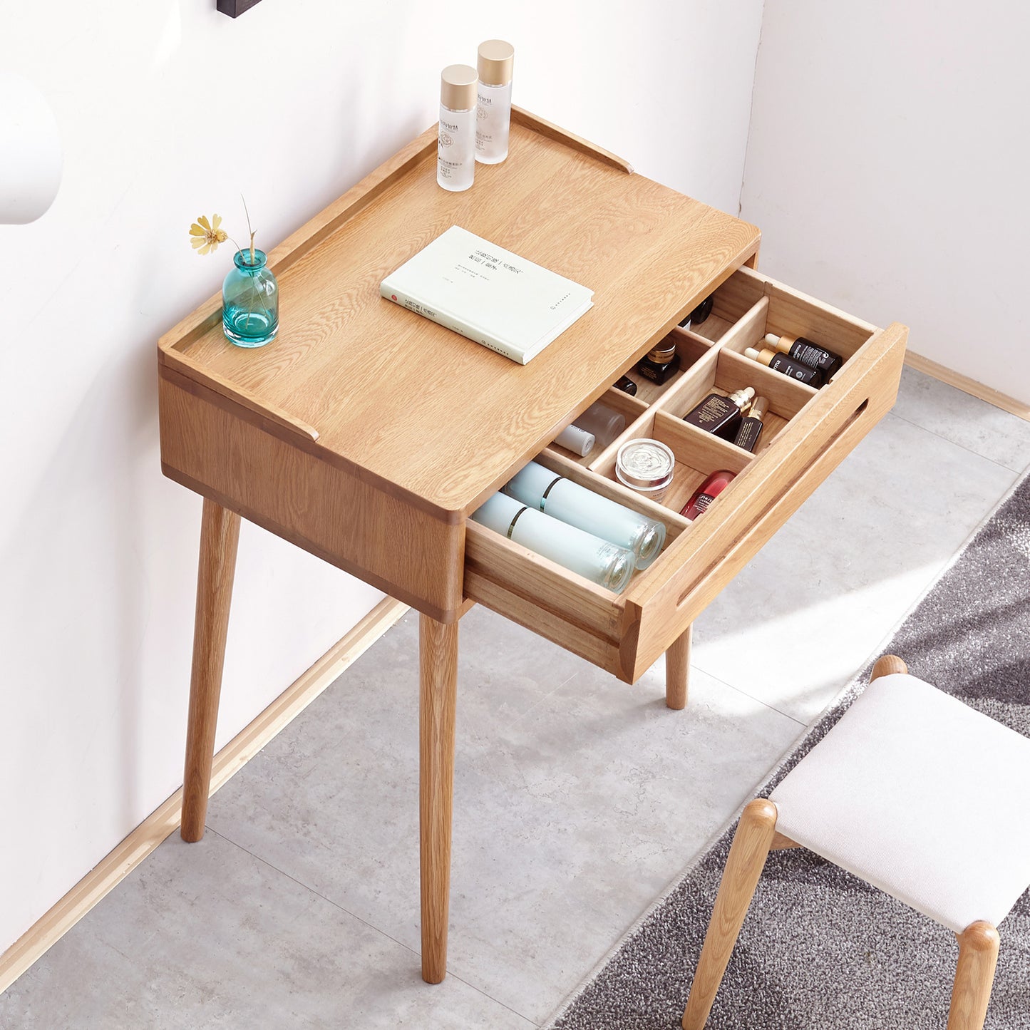 Solid Oak Makeup Table