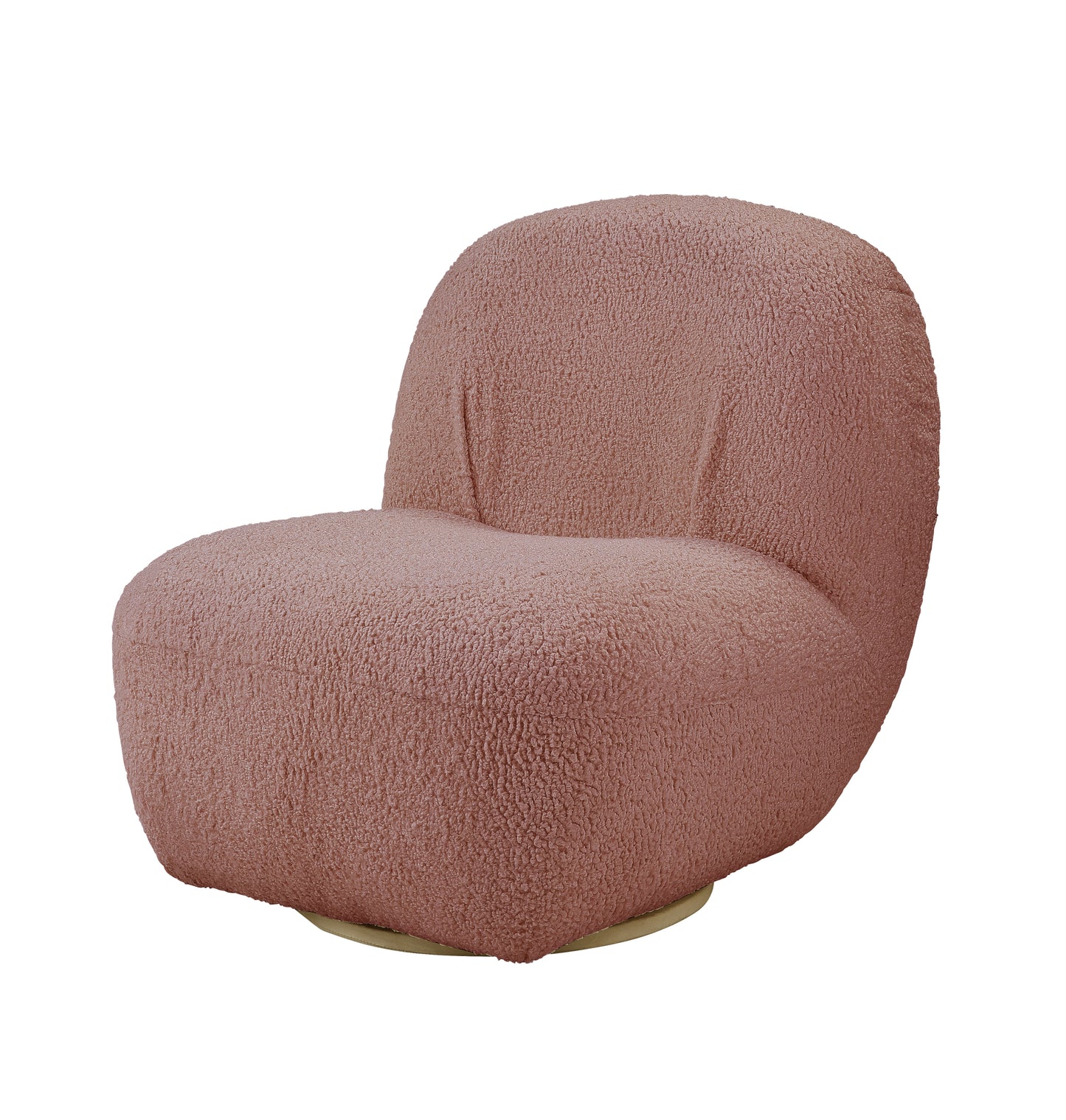 Teddy Sherpa Accent Chair w/Swivel, Pink