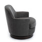 Richfield Wood Base Swivel Chair, Charcoal