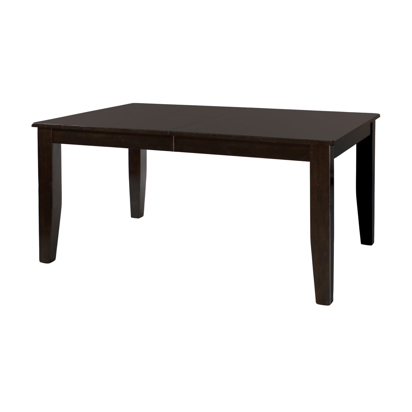 Extendable Dining Room Table with 18" Leaf, Warm Merlot